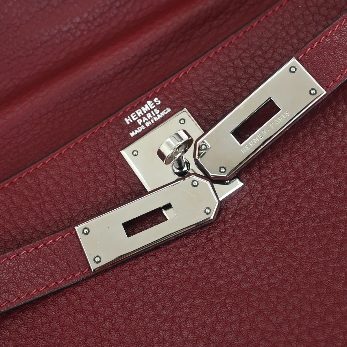 Hermes Rouge H Fjord Kelly A Dos GM Backpack - Image 7