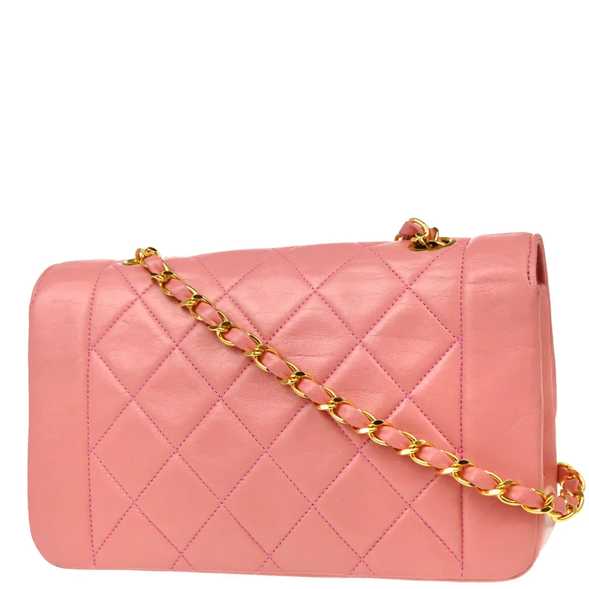 Chanel 1989-1991 Pink Lambskin Shoulder Bag - Image 2