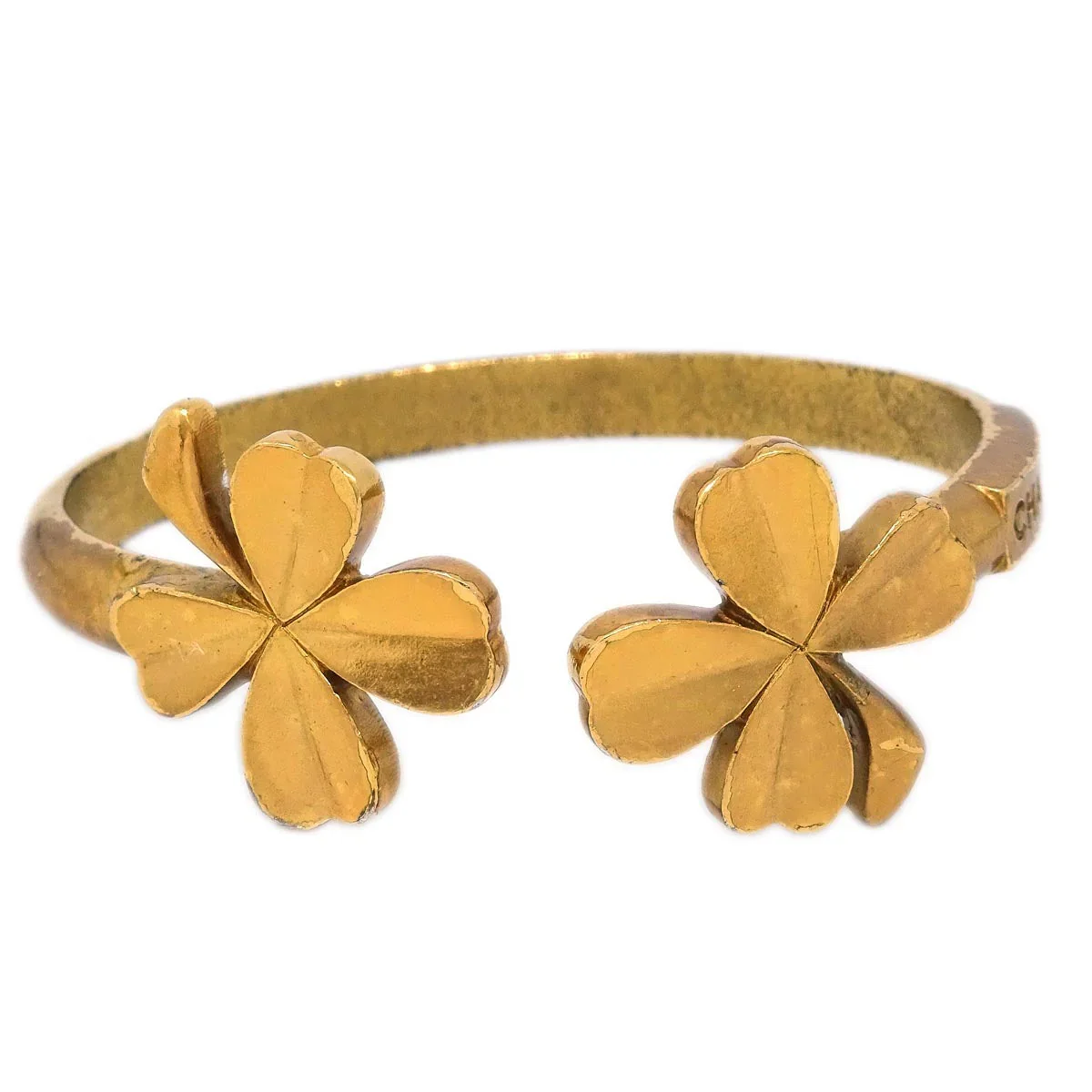Chanel Clover Bangle Gold 03P