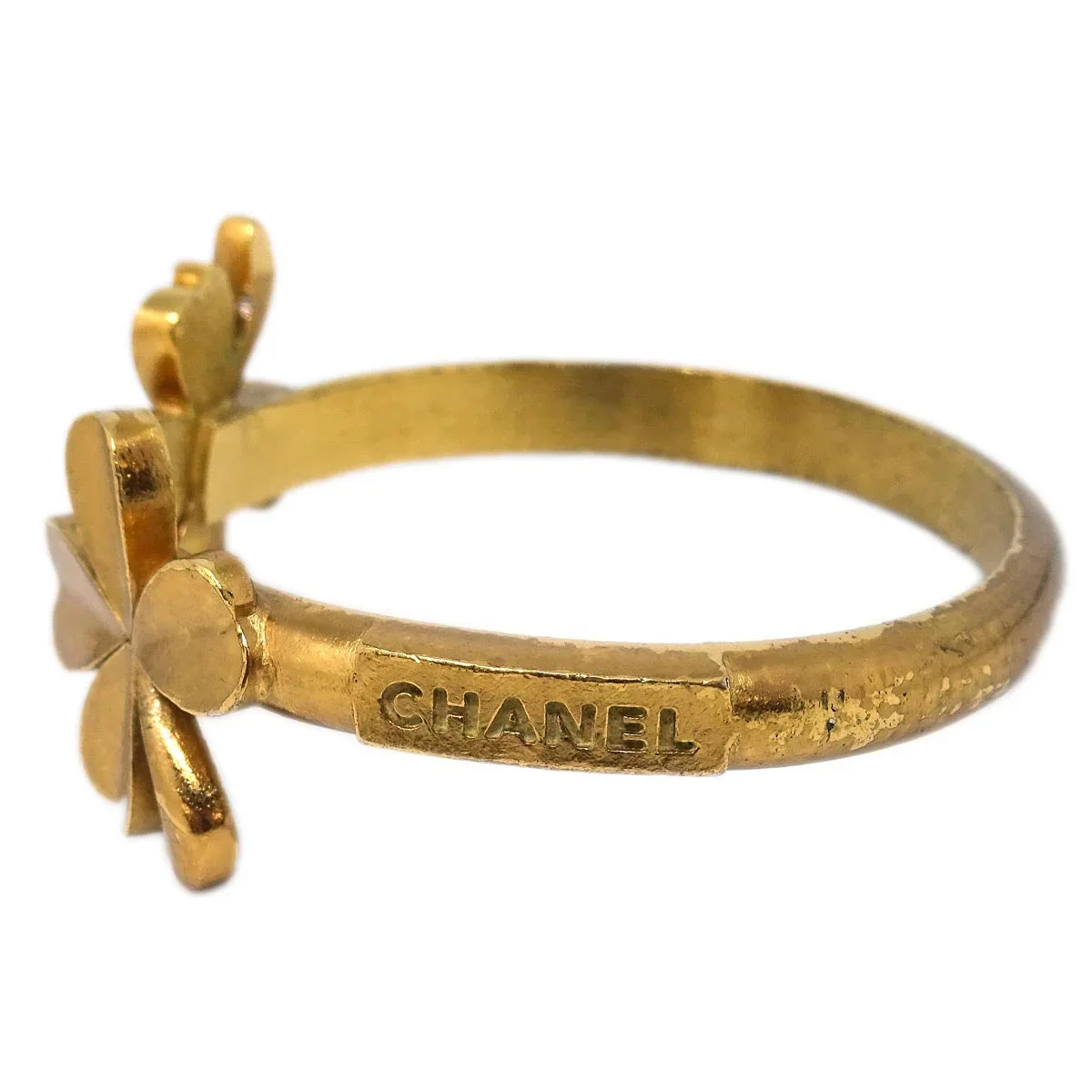 Chanel Clover Bangle Gold 03P - Image 2