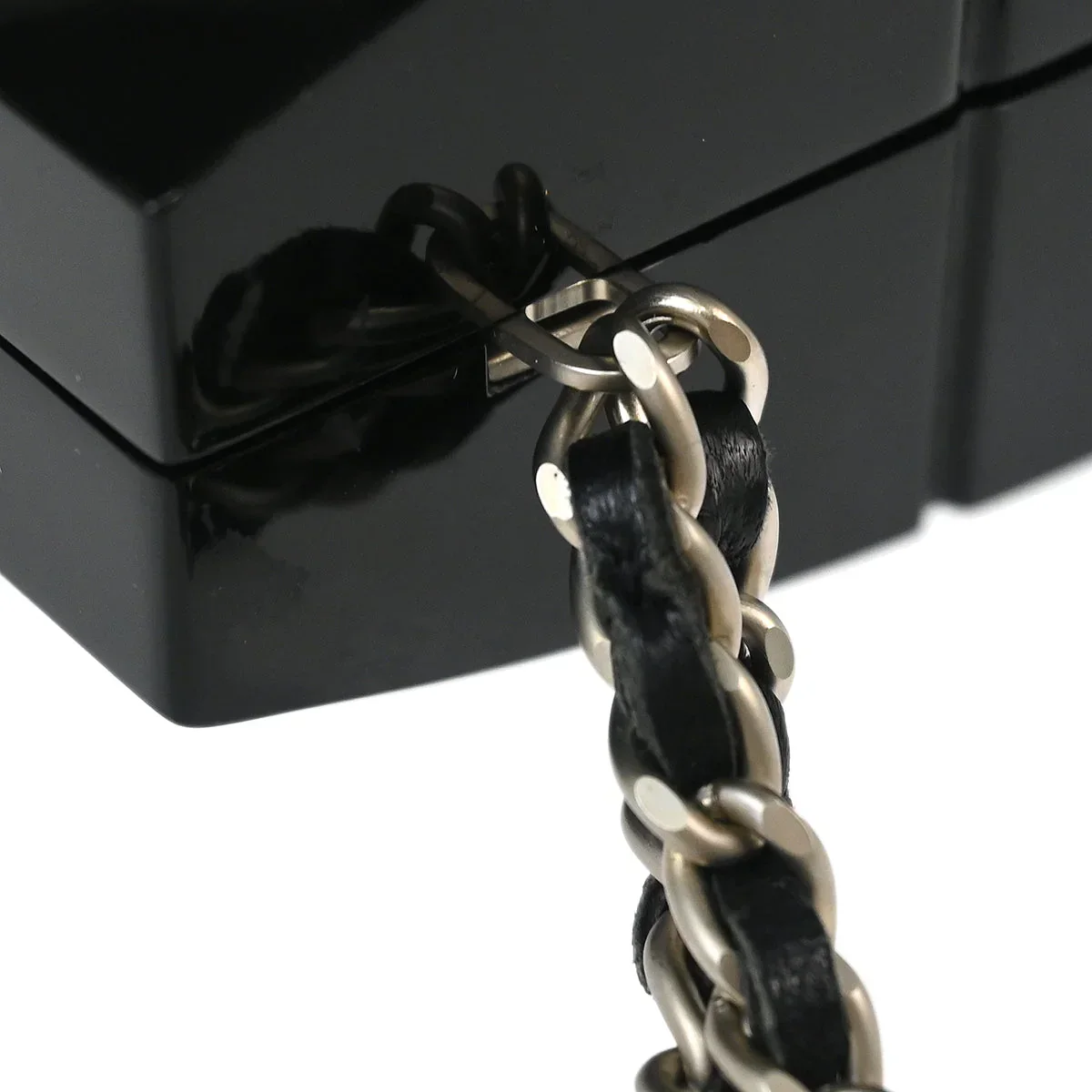 Chanel 2001-2003 Black Plexiglass Choco Bar Minaudiere Clutch Bag - Image 3
