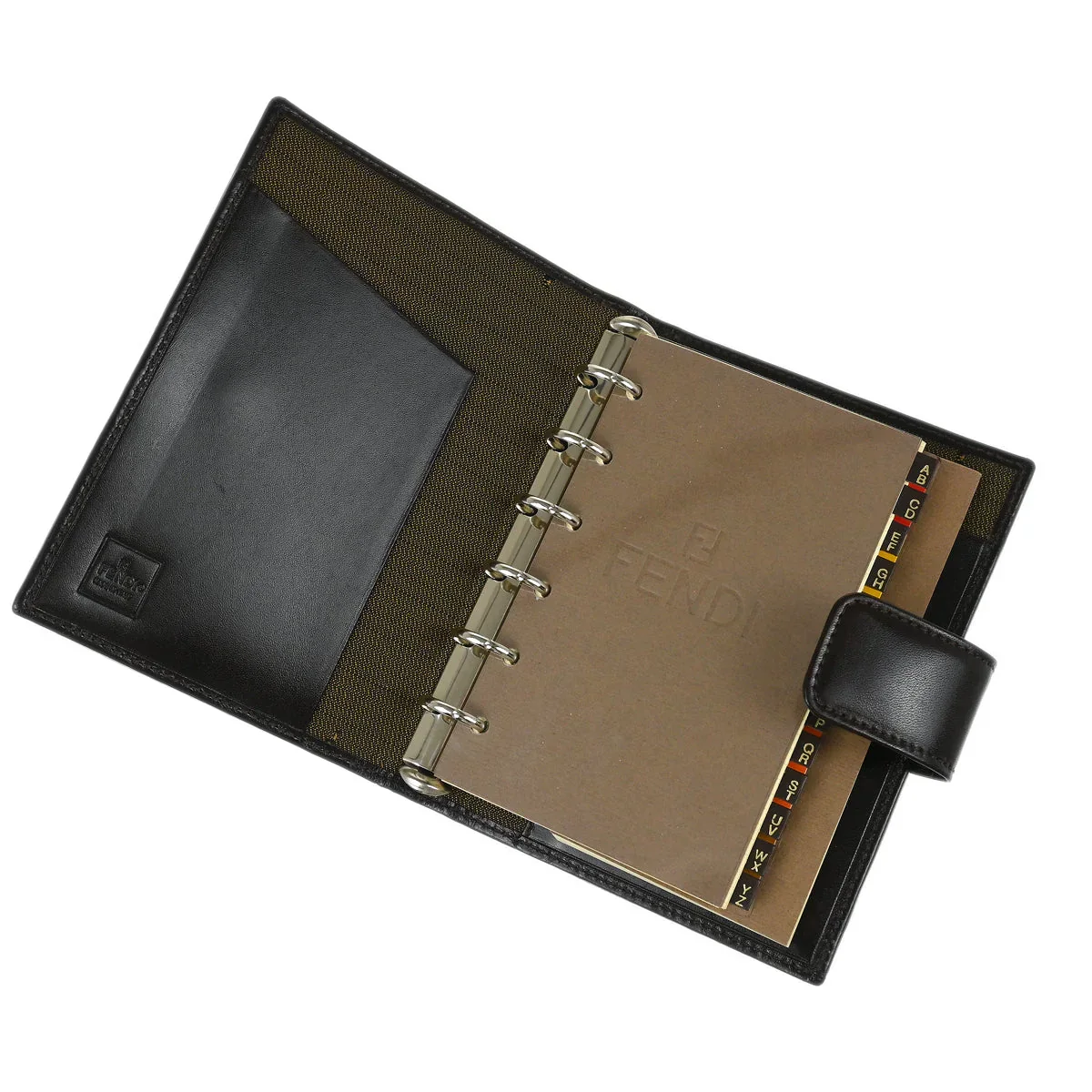 Fendi 2009 Brown Zucca Note Book Cover Small Good - Image 4