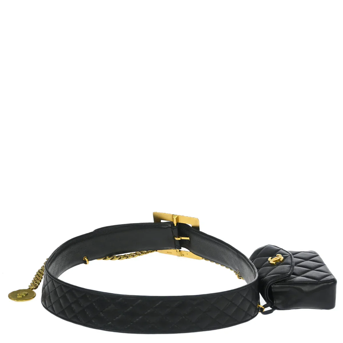 Chanel Black Lambskin Classic Flap Micro Bum Belt Bag 94A - Image 2