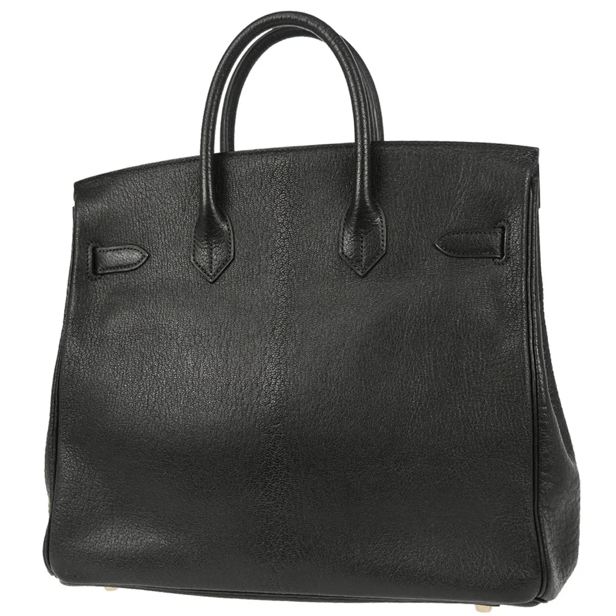 Hermes 2003 Black Chevre Haut a Courroies 32 Handbag - Image 2