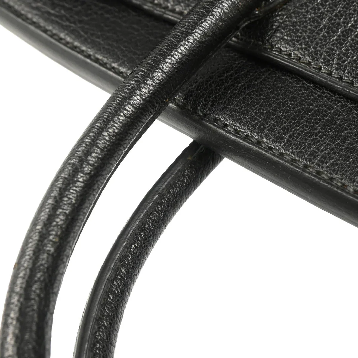 Hermes 2003 Black Chevre Haut a Courroies 32 Handbag - Image 7