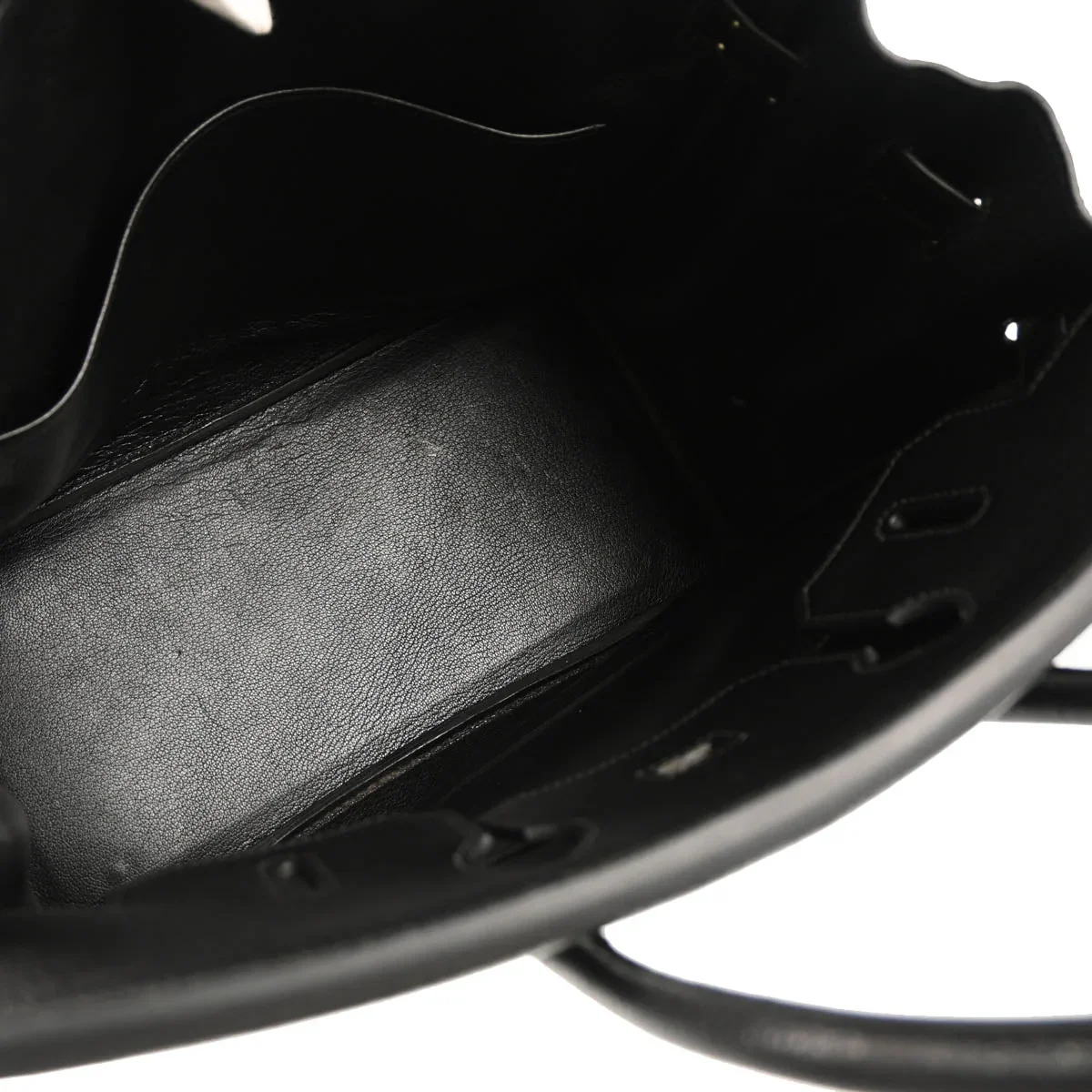 Hermes 2003 Black Chevre Haut a Courroies 32 Handbag - Image 9