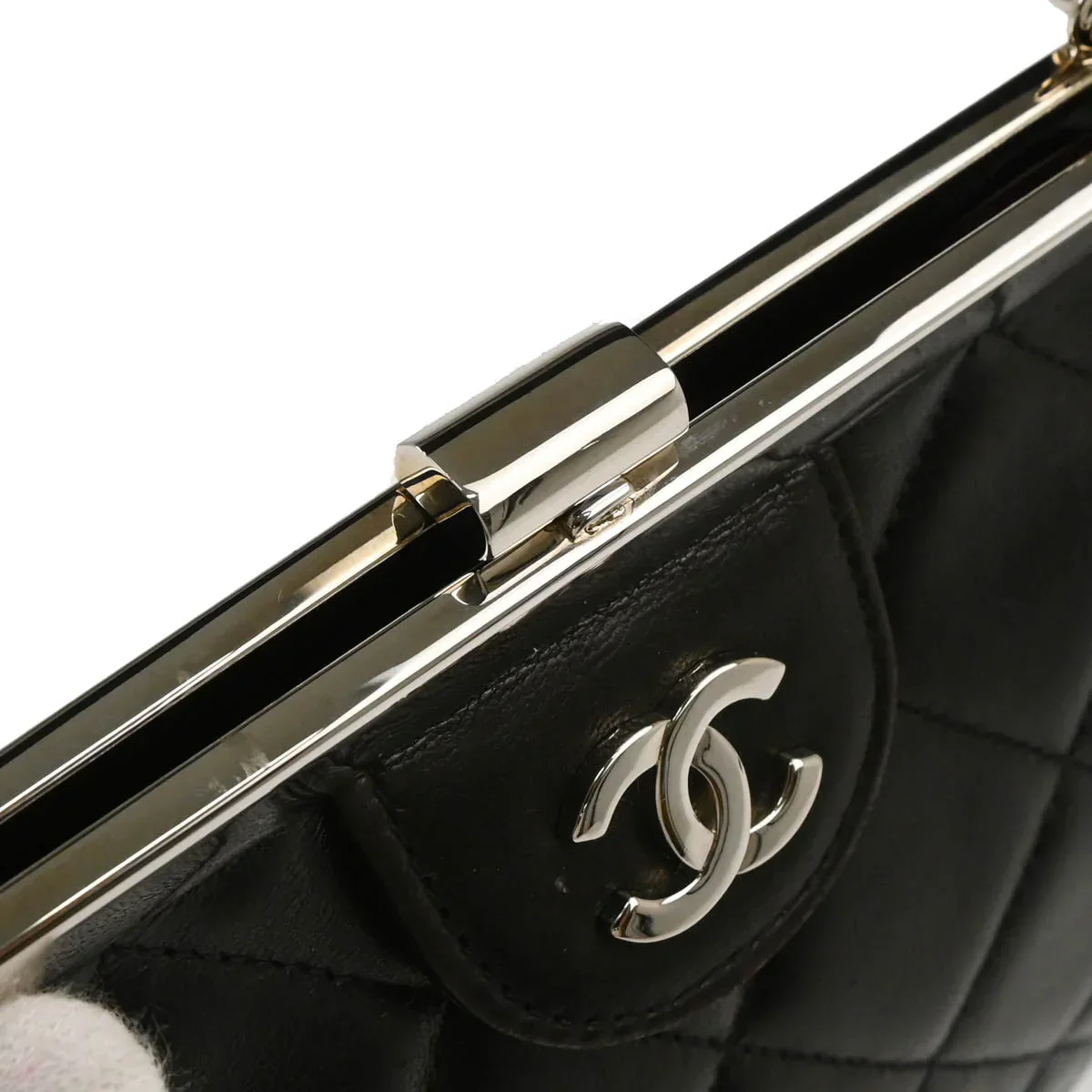 Chanel 1996-1997 Black Lambskin Handbag - Image 6