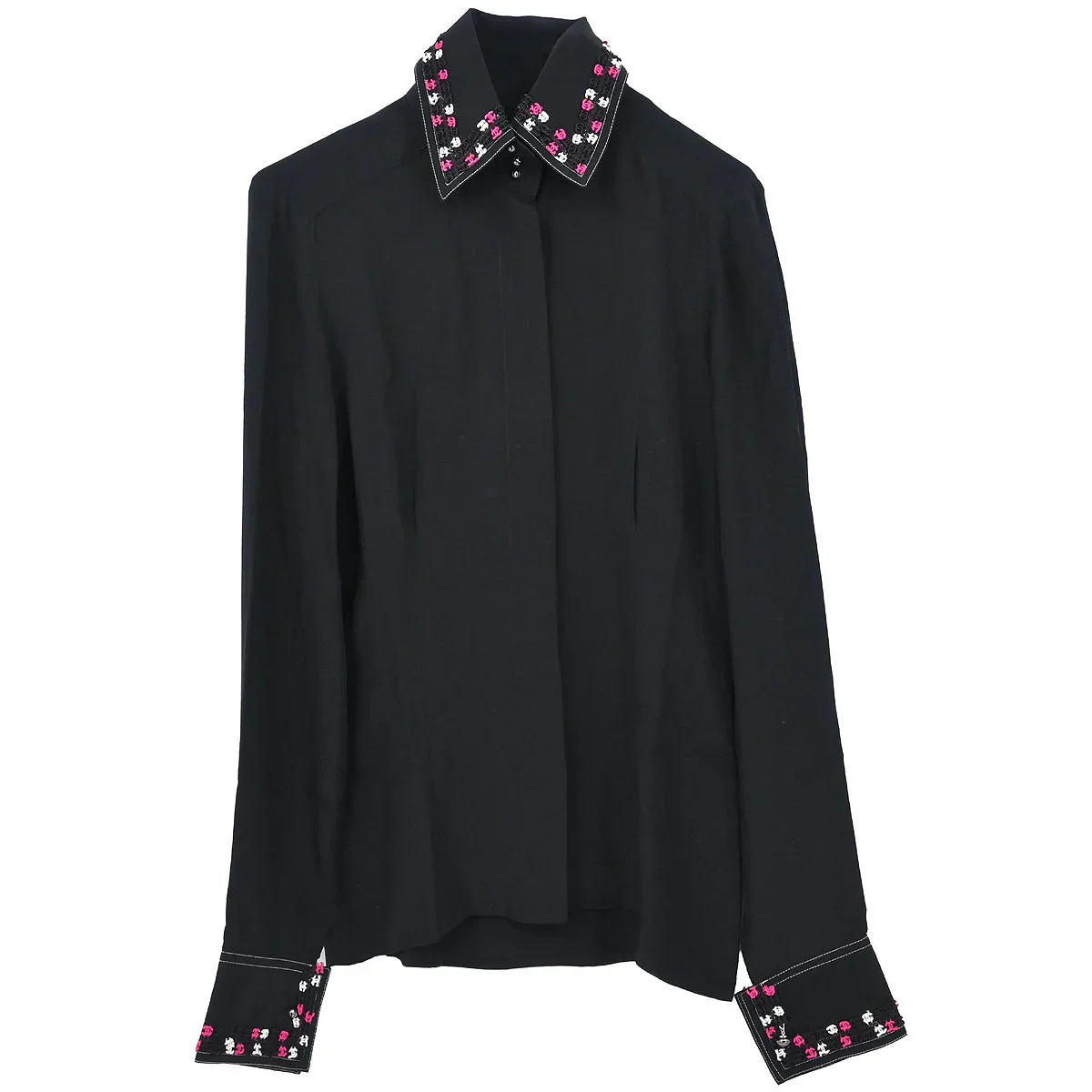 Chanel 2004 Blouse Shirt Black #36
