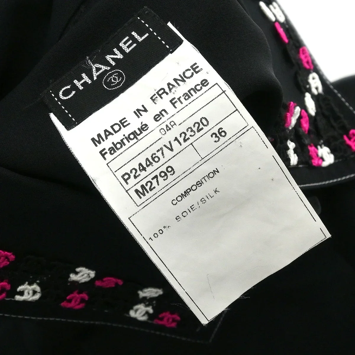 Chanel 2004 Blouse Shirt Black #36 - Image 8