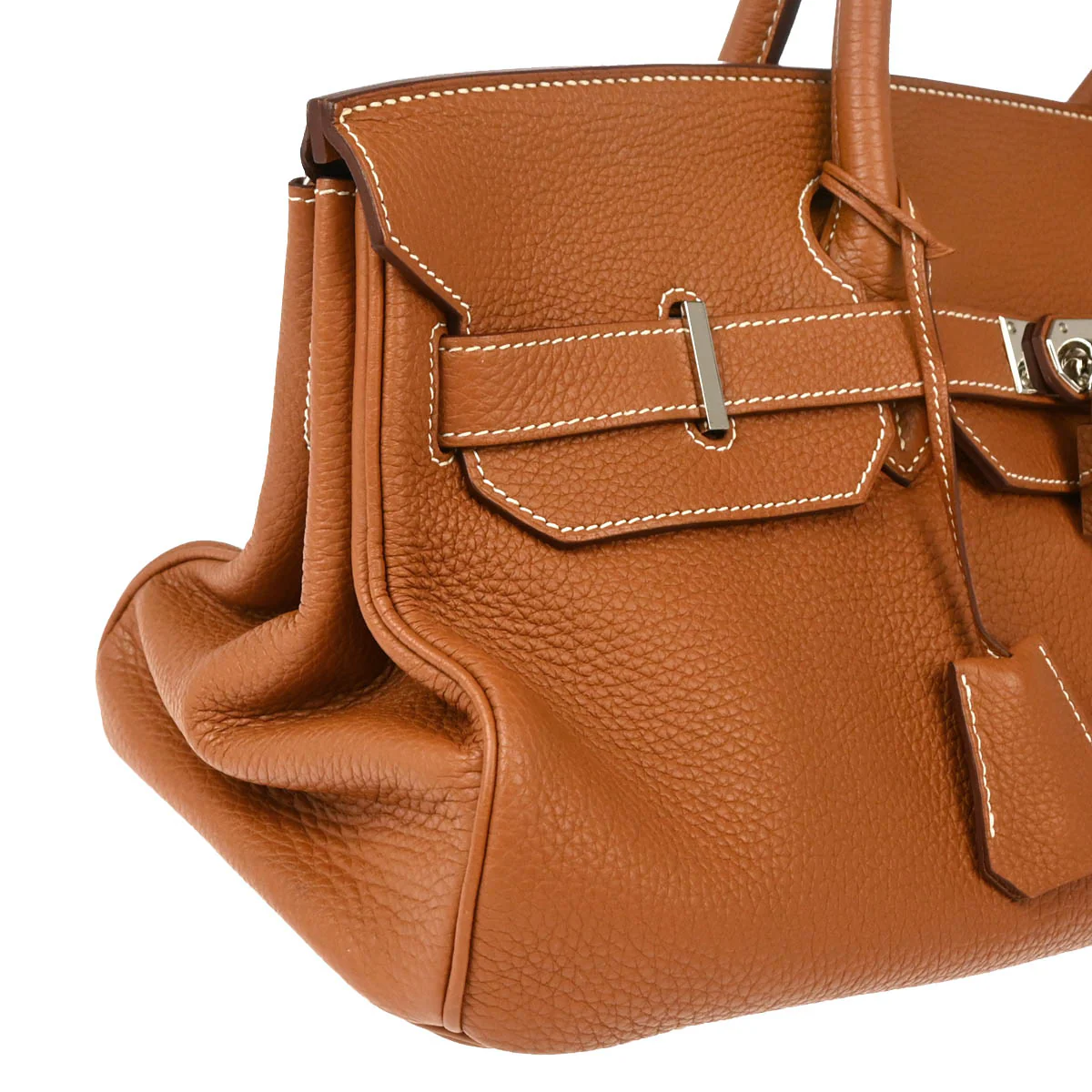 Hermes 2010 Gold Clemence JPG Shoulder Birkin - Image 3