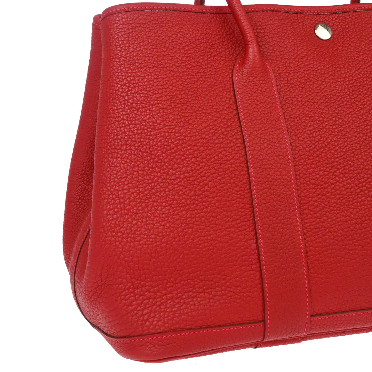 Hermes 2016 Rouge Vif Negonda Garden Party 36 PM Tote Handbag - Image 3