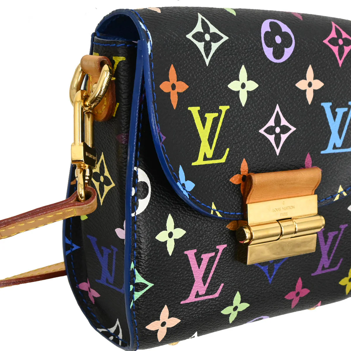 Louis Vuitton 2012 Black Multicolor Heart Breaker Shoulder Bag M40659 - Image 3