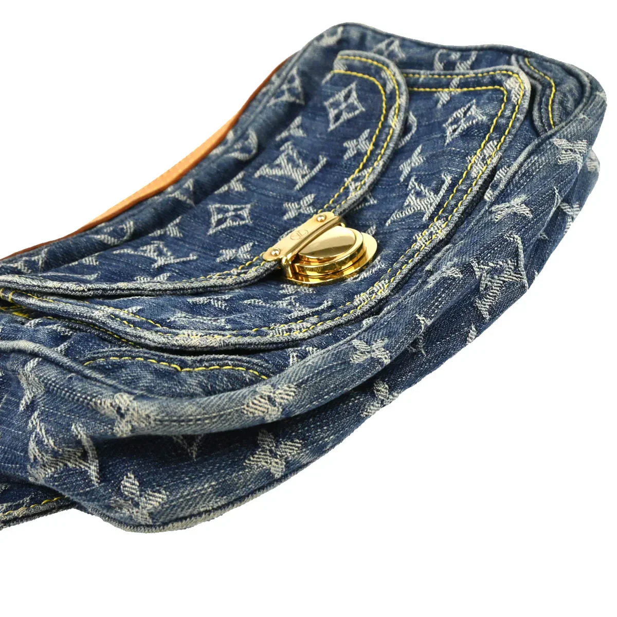 Louis Vuitton 2007 Blue Monogram Denim Bum Bag Waist Pouch M95347 - Image 5