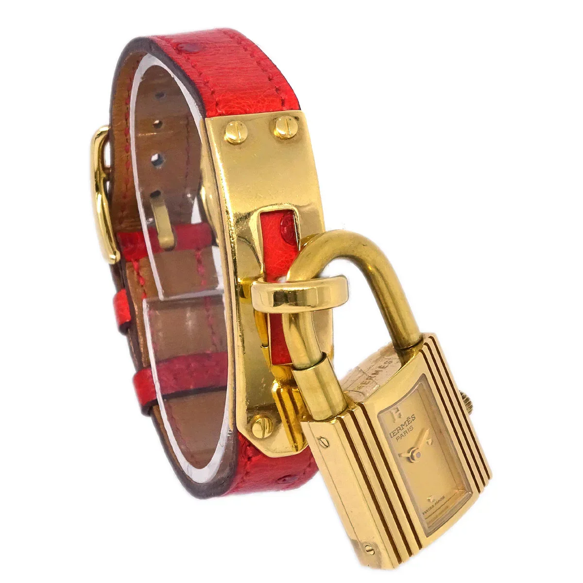 Hermes * 1991 Kelly Watch Quartz Watch Red ◯U - Image 2