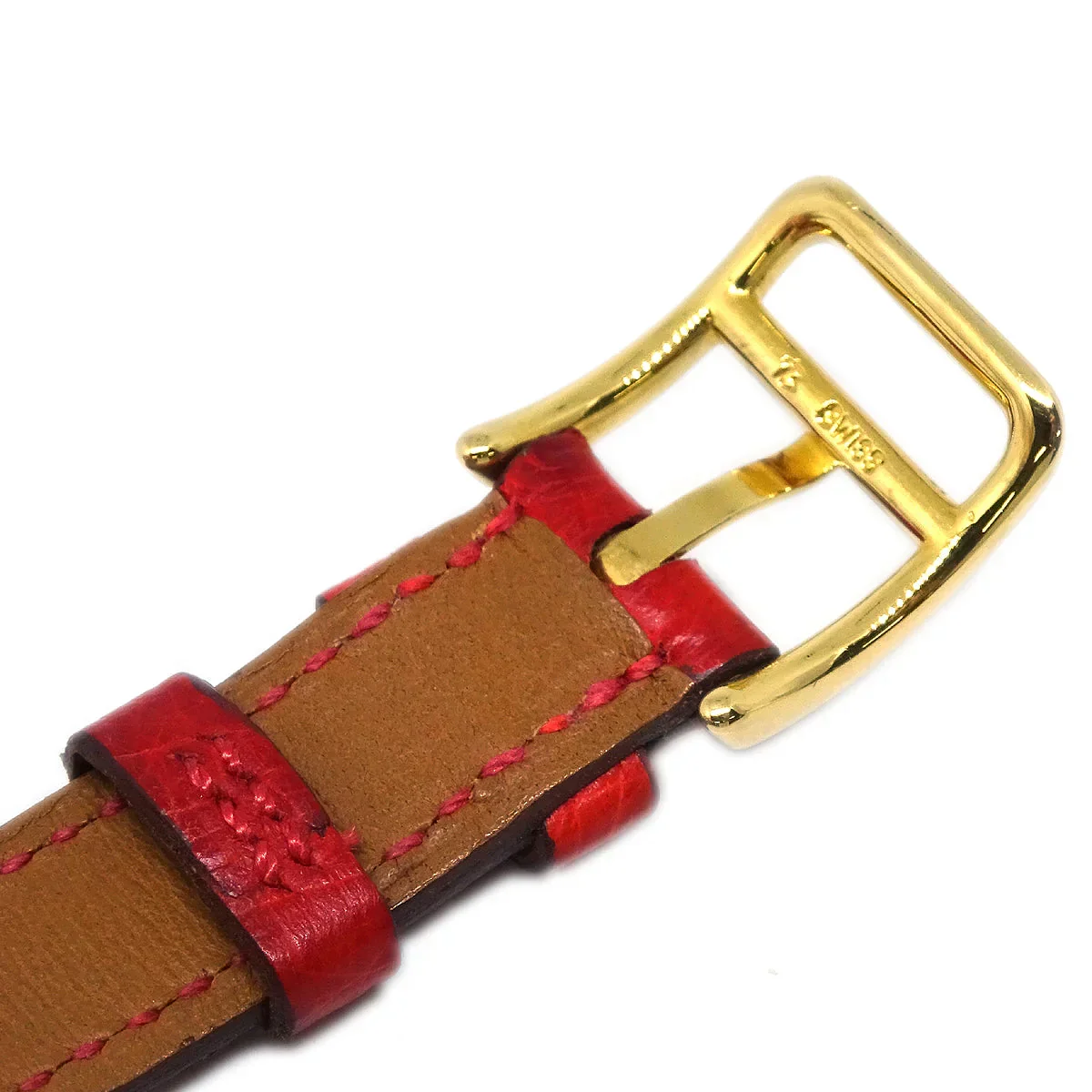 Hermes * 1991 Kelly Watch Quartz Watch Red ◯U - Image 7