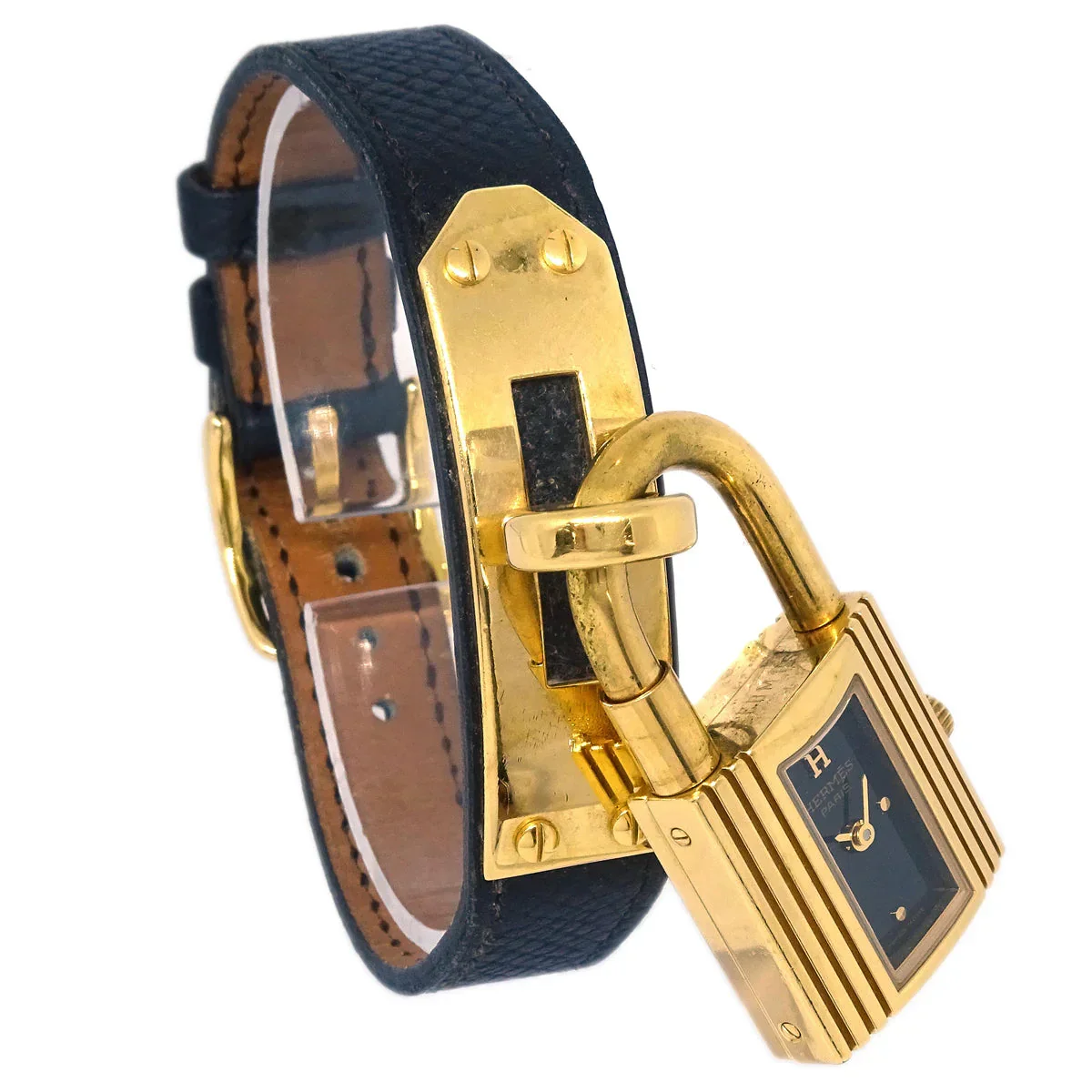 Hermes 1996 Kelly Watch Quartz Watch Black ◯Z - Image 2