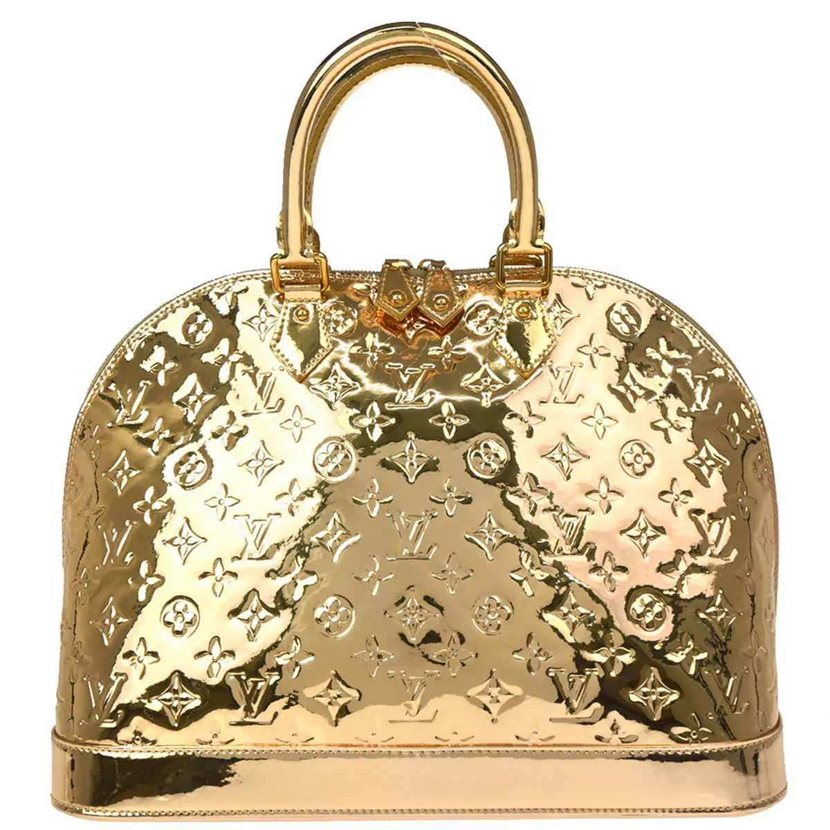 Louis Vuitton 2008 Gold Monogram Miroir Alma MM Handbag