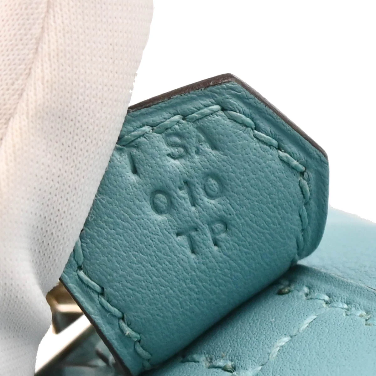 Hermes 2015 Blue Atoll Swift Bolide Secret Handbag - Image 10