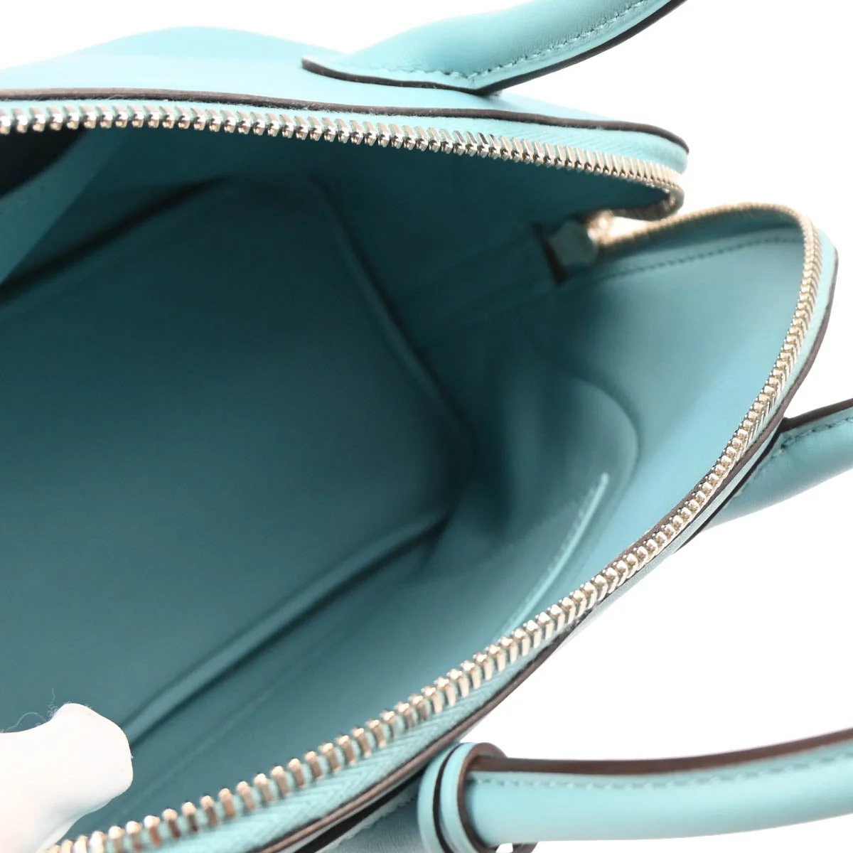 Hermes 2015 Blue Atoll Swift Bolide Secret Handbag - Image 4