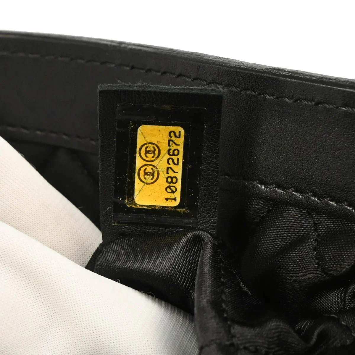 Chanel 2005-2006 Black Lambskin Handbag - Image 11