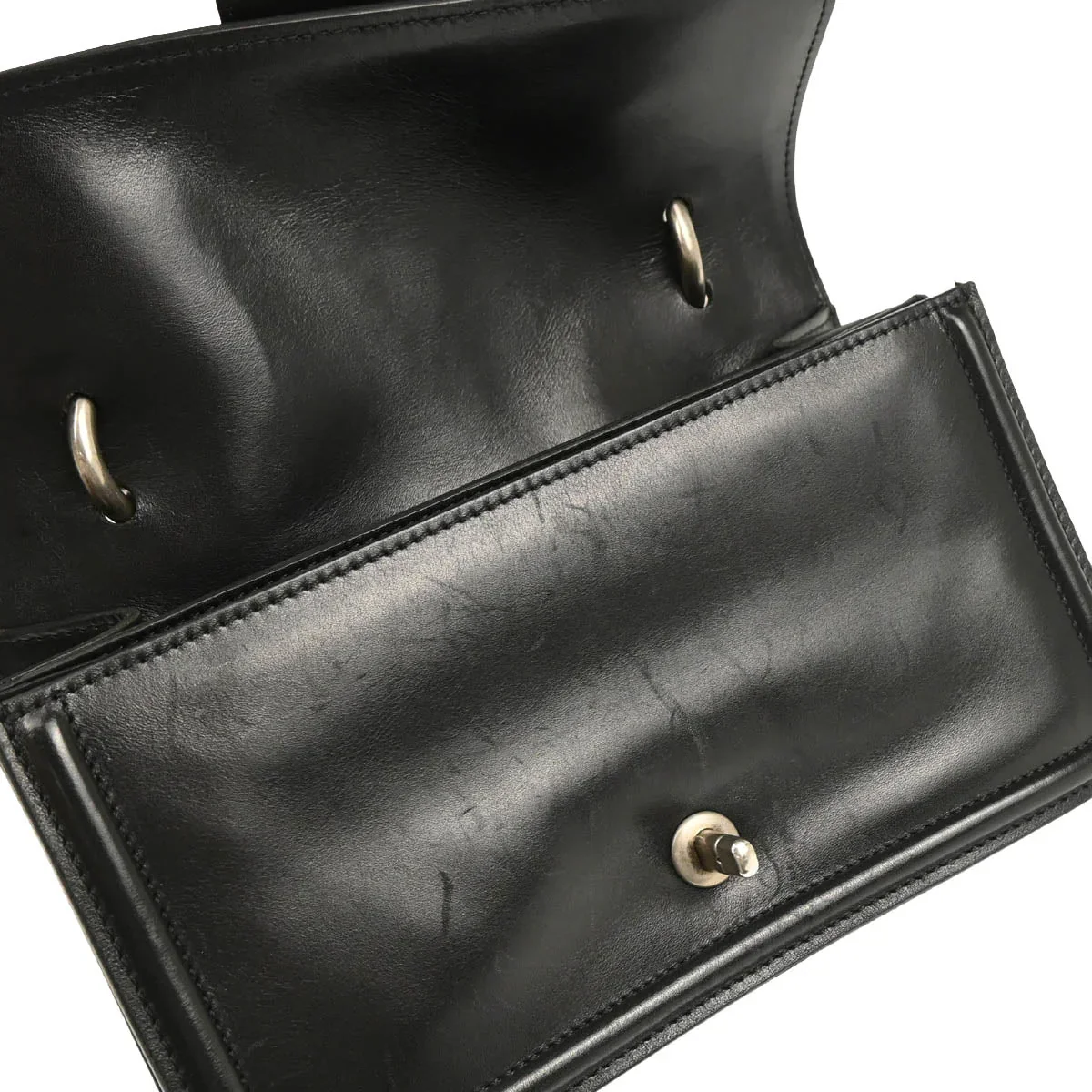 Chanel 2005-2006 Black Lambskin Handbag - Image 7