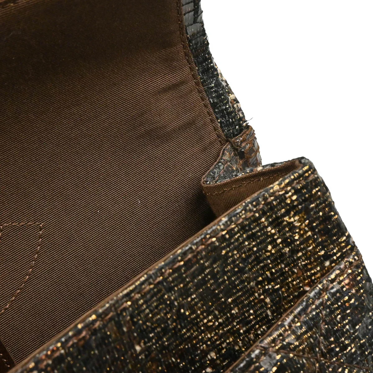 Chanel 2009-2010 Black Lacquer Tweed Mademoiselle Lock Double Flap Shoulder Bag - Image 9