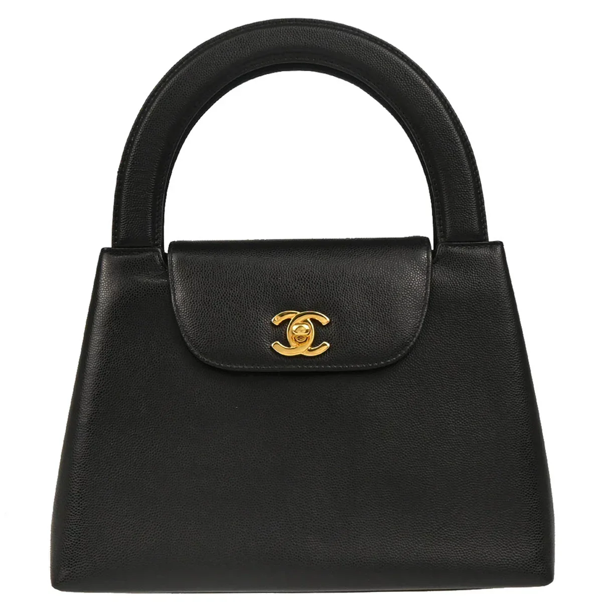 Chanel 1997-1999 Black Caviar Handbag