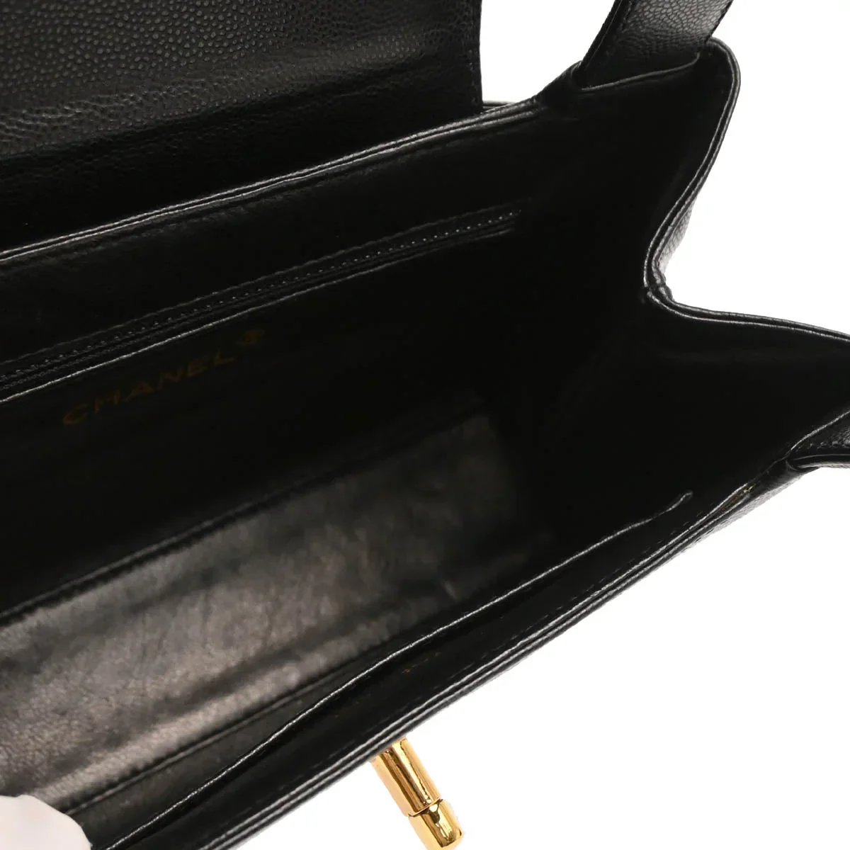 Chanel 1997-1999 Black Caviar Handbag - Image 4