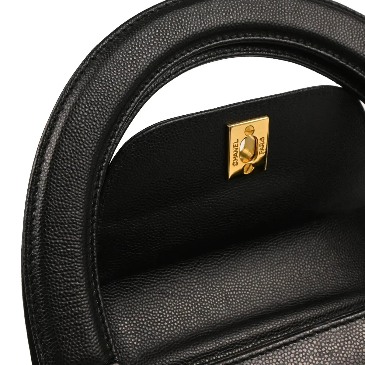 Chanel 1997-1999 Black Caviar Handbag - Image 6