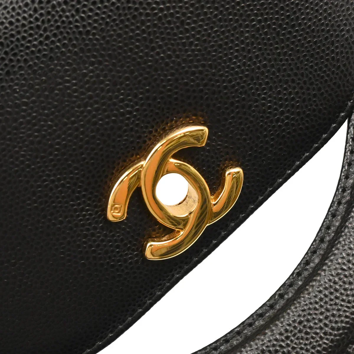 Chanel 1997-1999 Black Caviar Handbag - Image 7