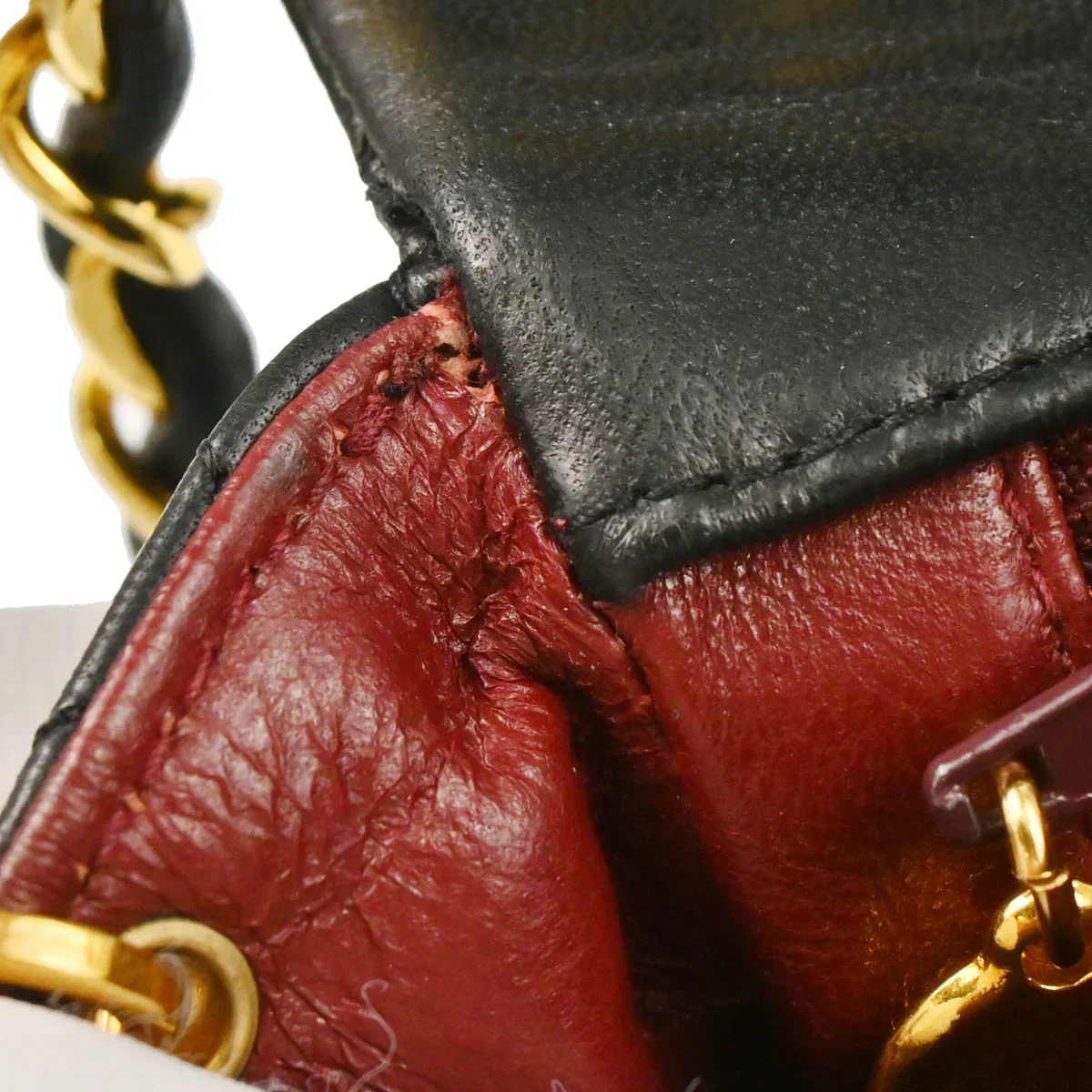 Chanel 1989-1991 Black Lambskin Classic Square Flap Shoulder Bag - Image 8