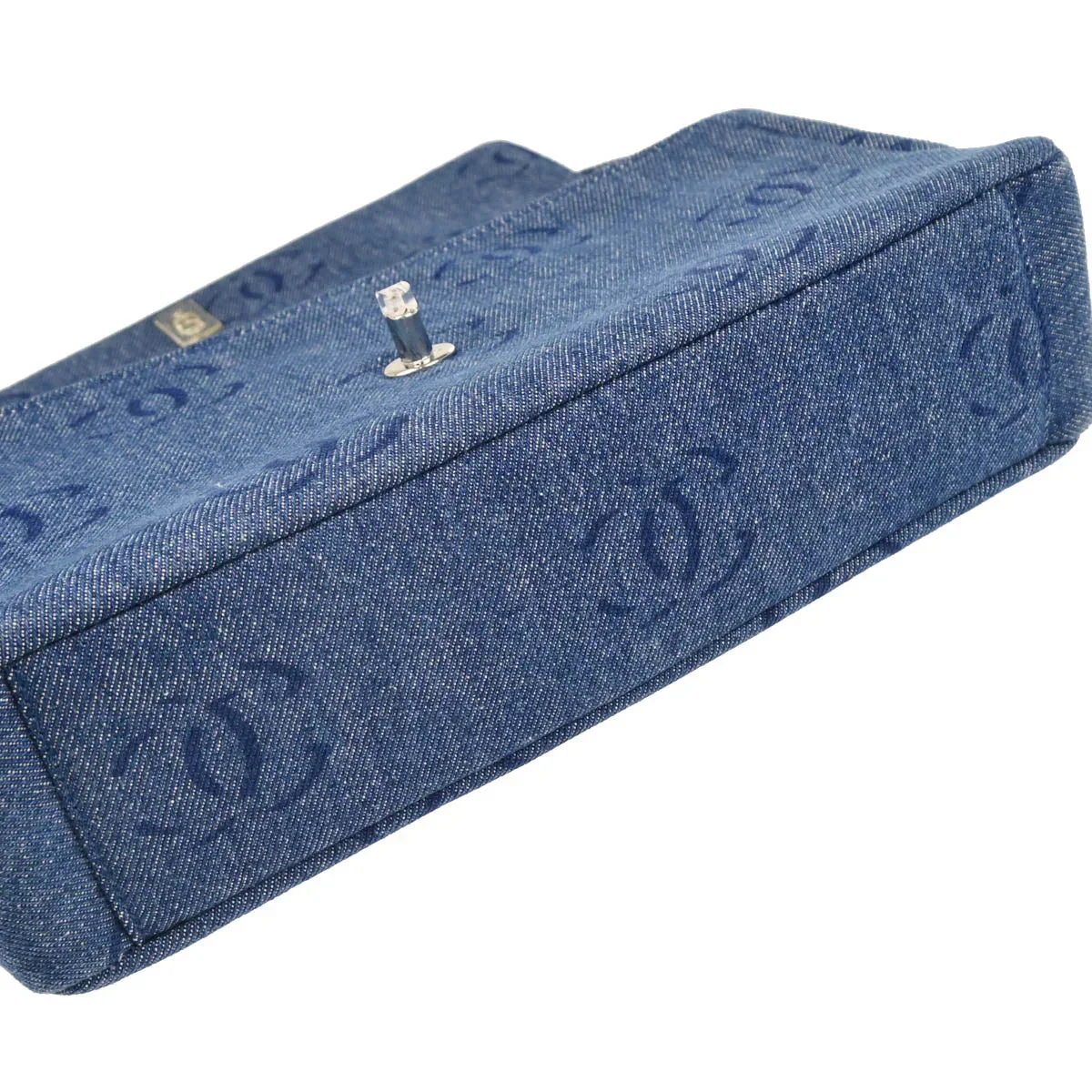 Chanel 2002-2003 Blue Denim Handbag - Image 5