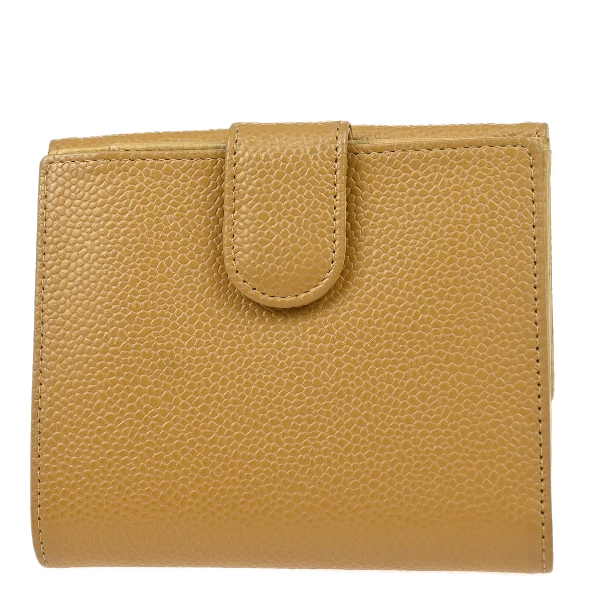 Chanel 2003-2004 Beige Caviar Bifold Wallet - Image 2