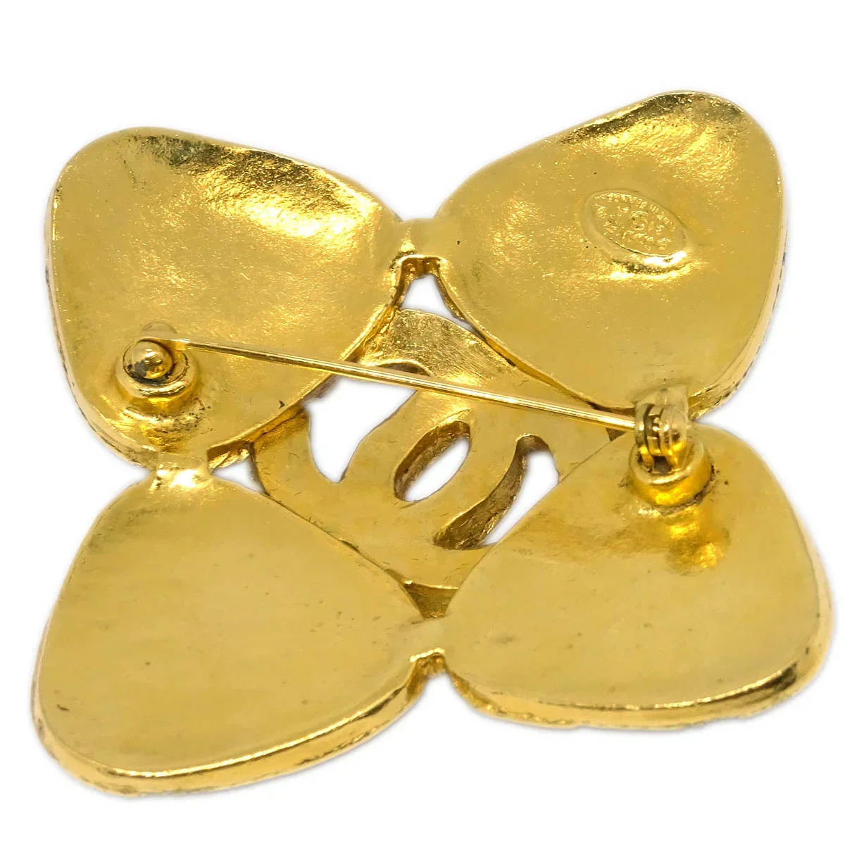 Chanel Gripoix Brooch Pin Gold Red 94A - Image 3