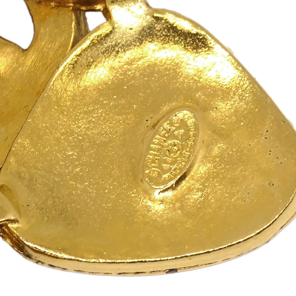 Chanel Gripoix Brooch Pin Gold Red 94A - Image 4