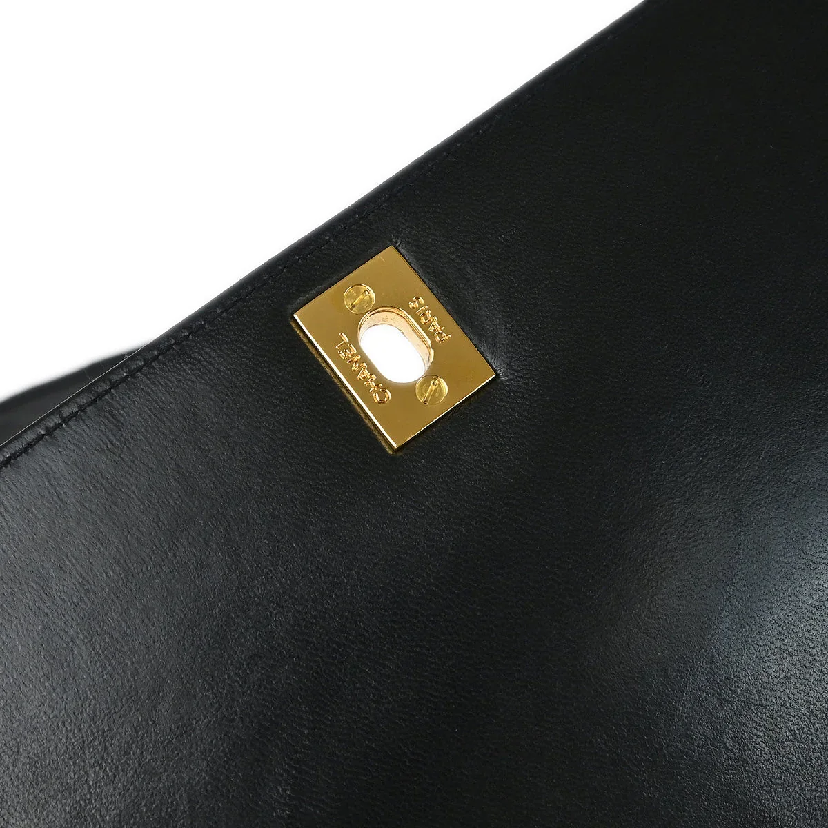 Chanel Black Lambskin Straight Flap Shoulder Bag - Image 10
