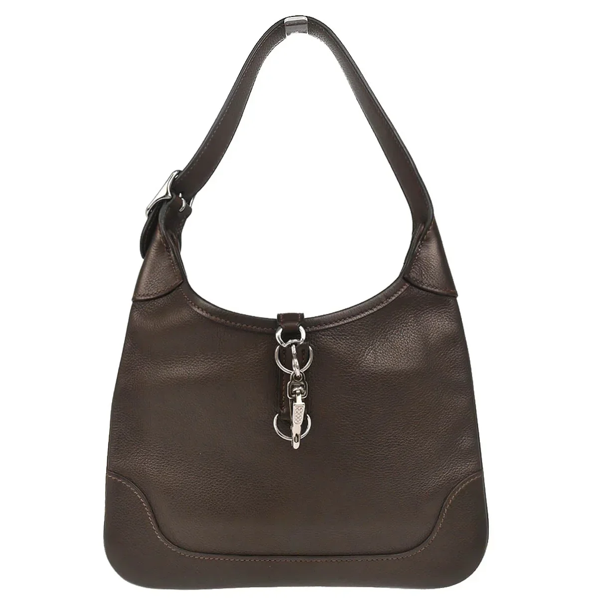 Hermes 2005 Chocolat Evercalf Trim 24 Handbag