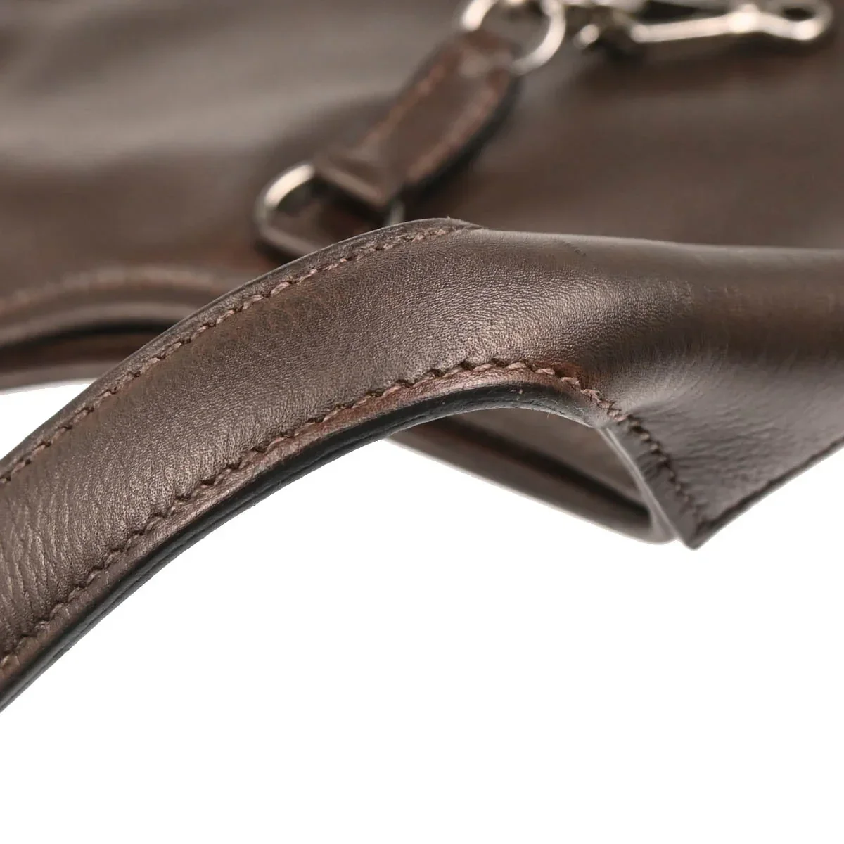 Hermes 2005 Chocolat Evercalf Trim 24 Handbag - Image 6