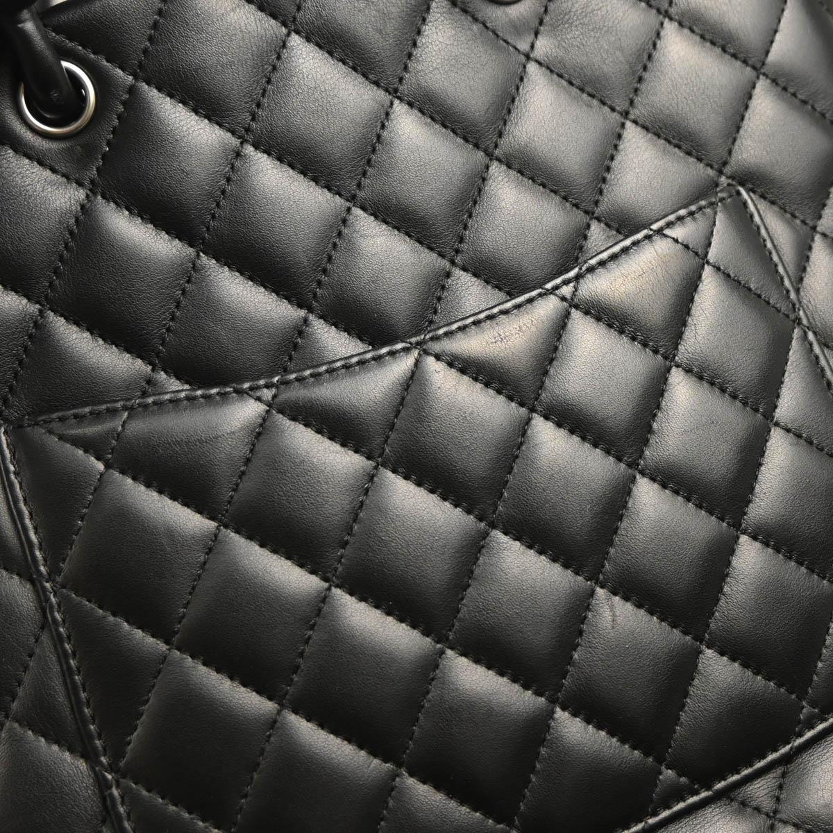 Chanel 2008-2009 Black Calfskin Cambon Ligne Tote Handbag - Image 6