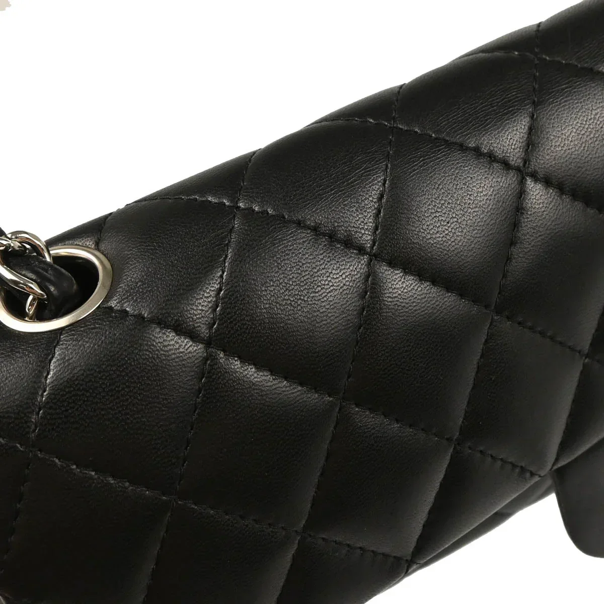 Chanel Black Lambskin East West Shoulder Bag - Image 6