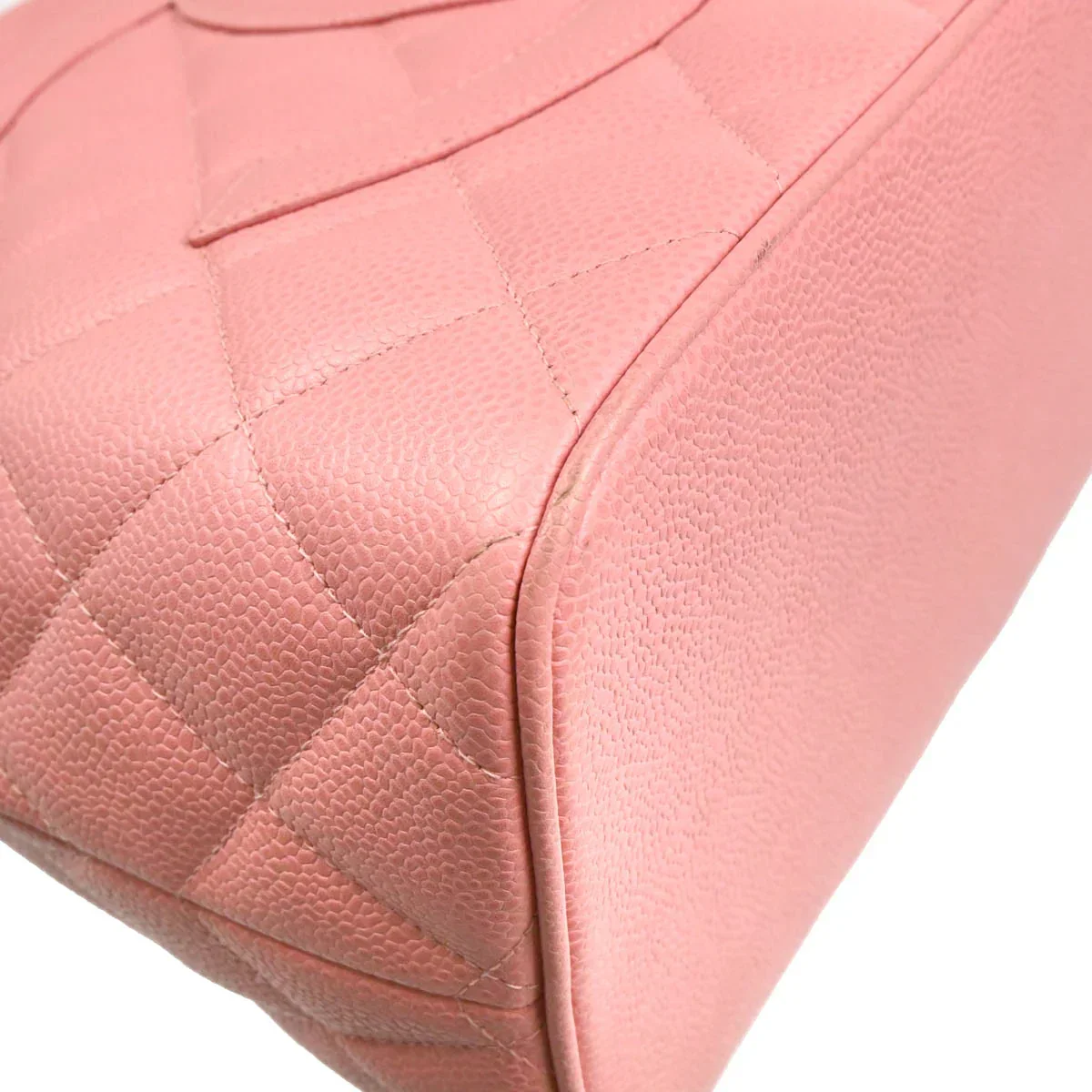 Chanel 2003-2004 Pink Caviar Medallion Tote Handbag - Image 6