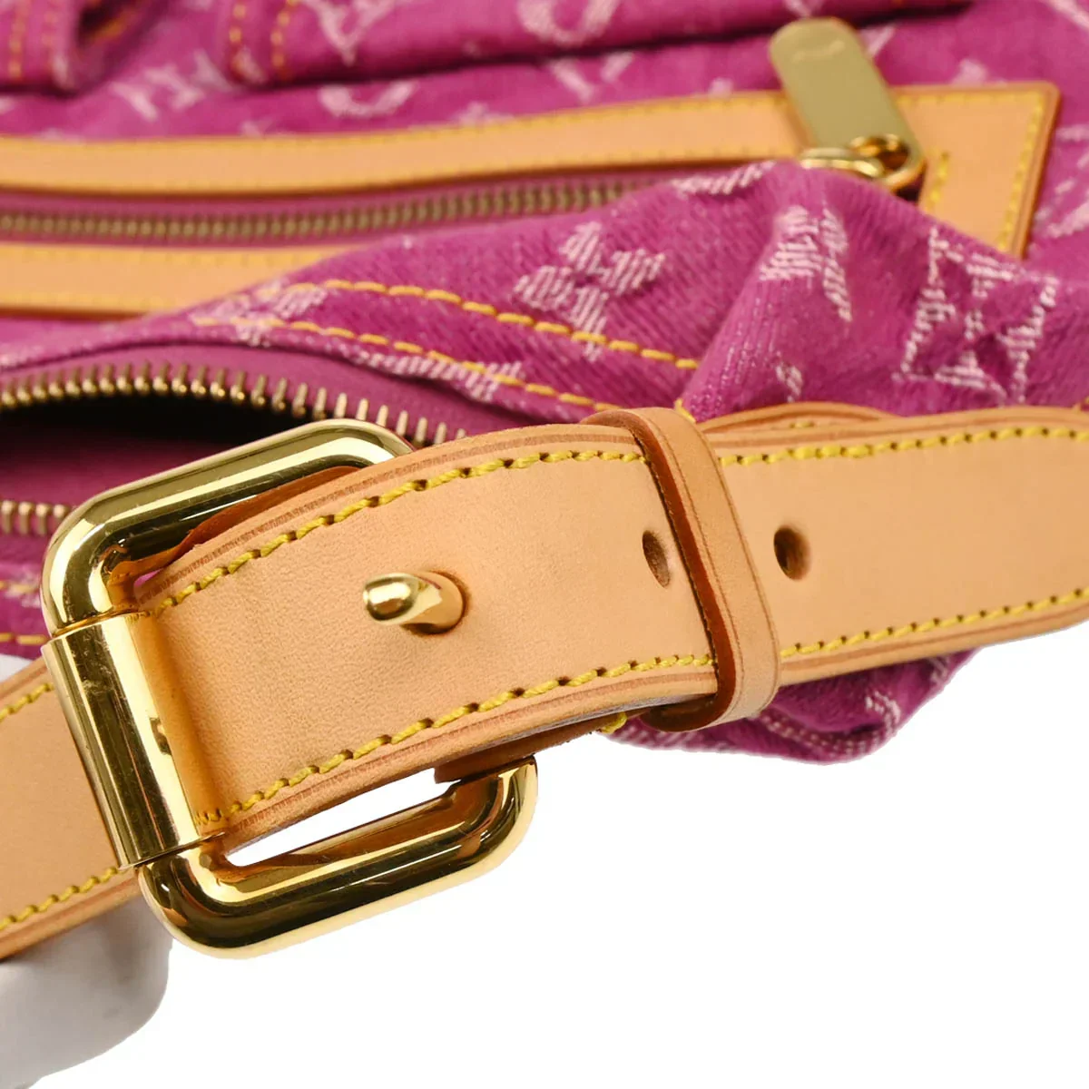 Louis Vuitton Pink Monogram Denim Baggy PM Shoulder Bag M95212 - Image 6