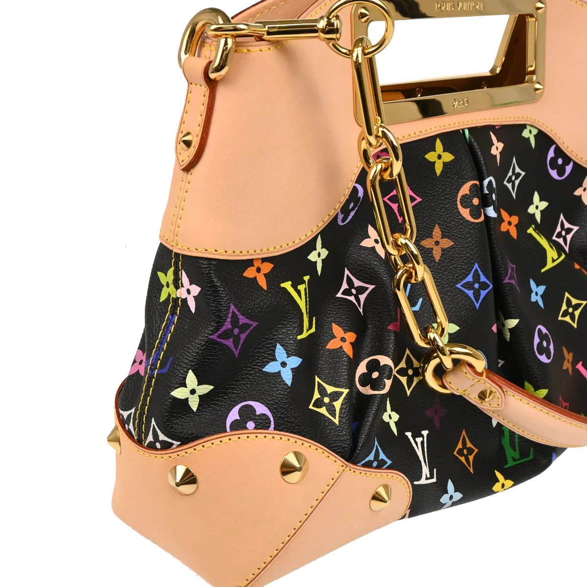 Louis Vuitton 2010 Black Multicolor Judy MM 2way Shoulder Handbag M40256 - Image 3