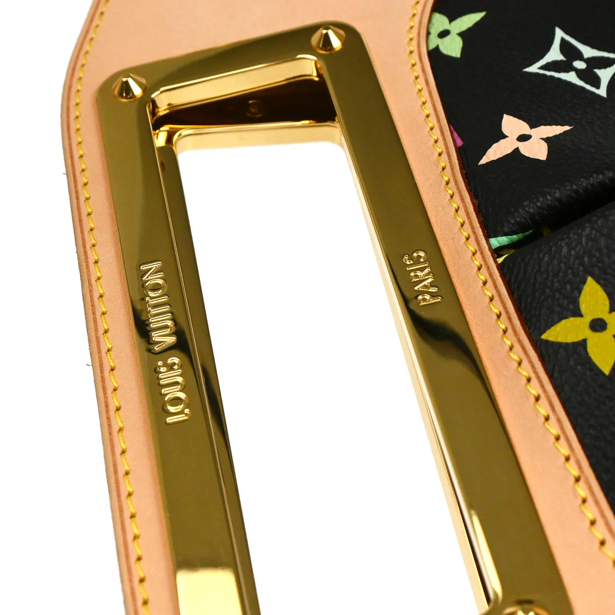 Louis Vuitton 2010 Black Multicolor Judy MM 2way Shoulder Handbag M40256 - Image 6