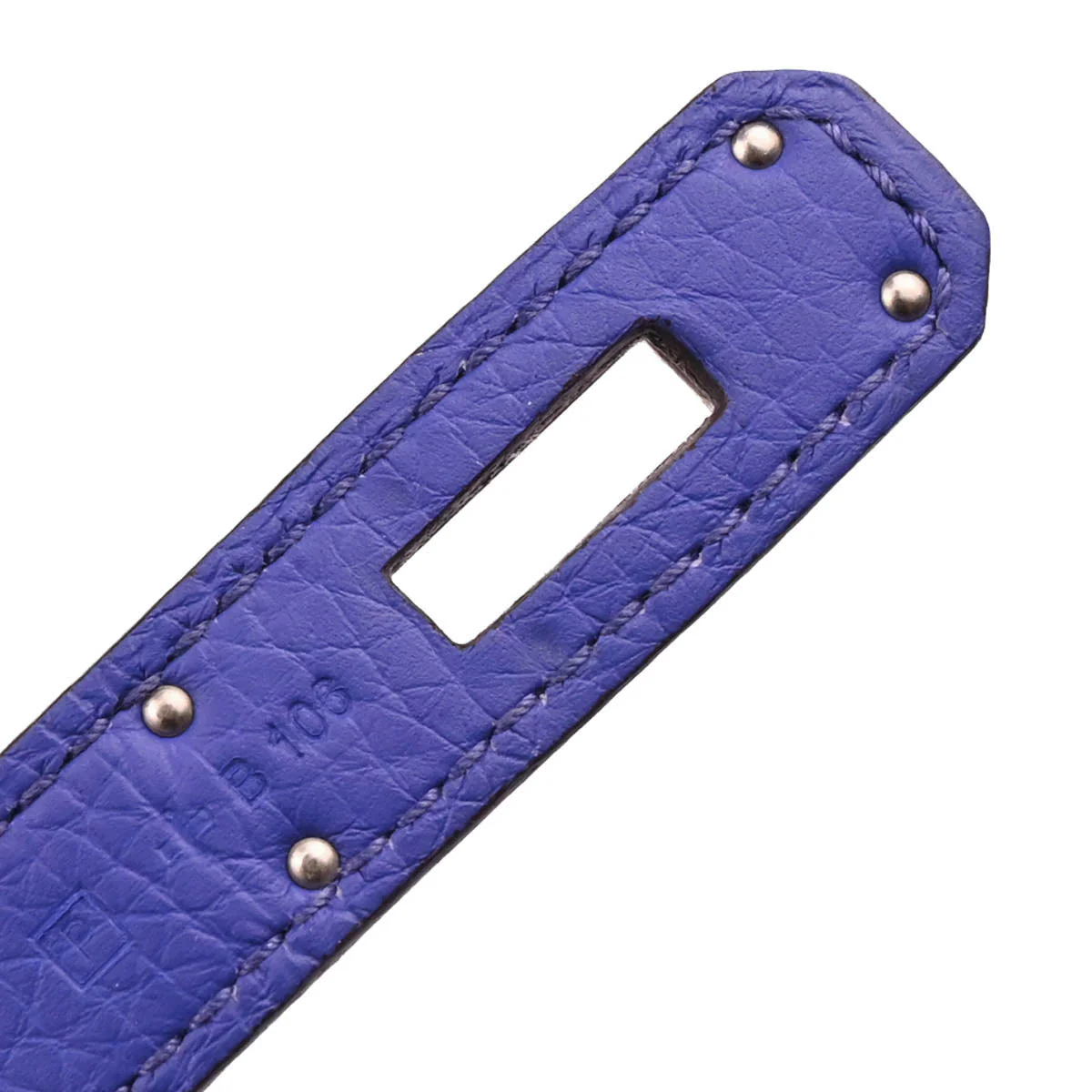 Hermes 2012 Blue Electric Taurillon Clemence Jypsiere 28 Shoulder Bag - Image 10