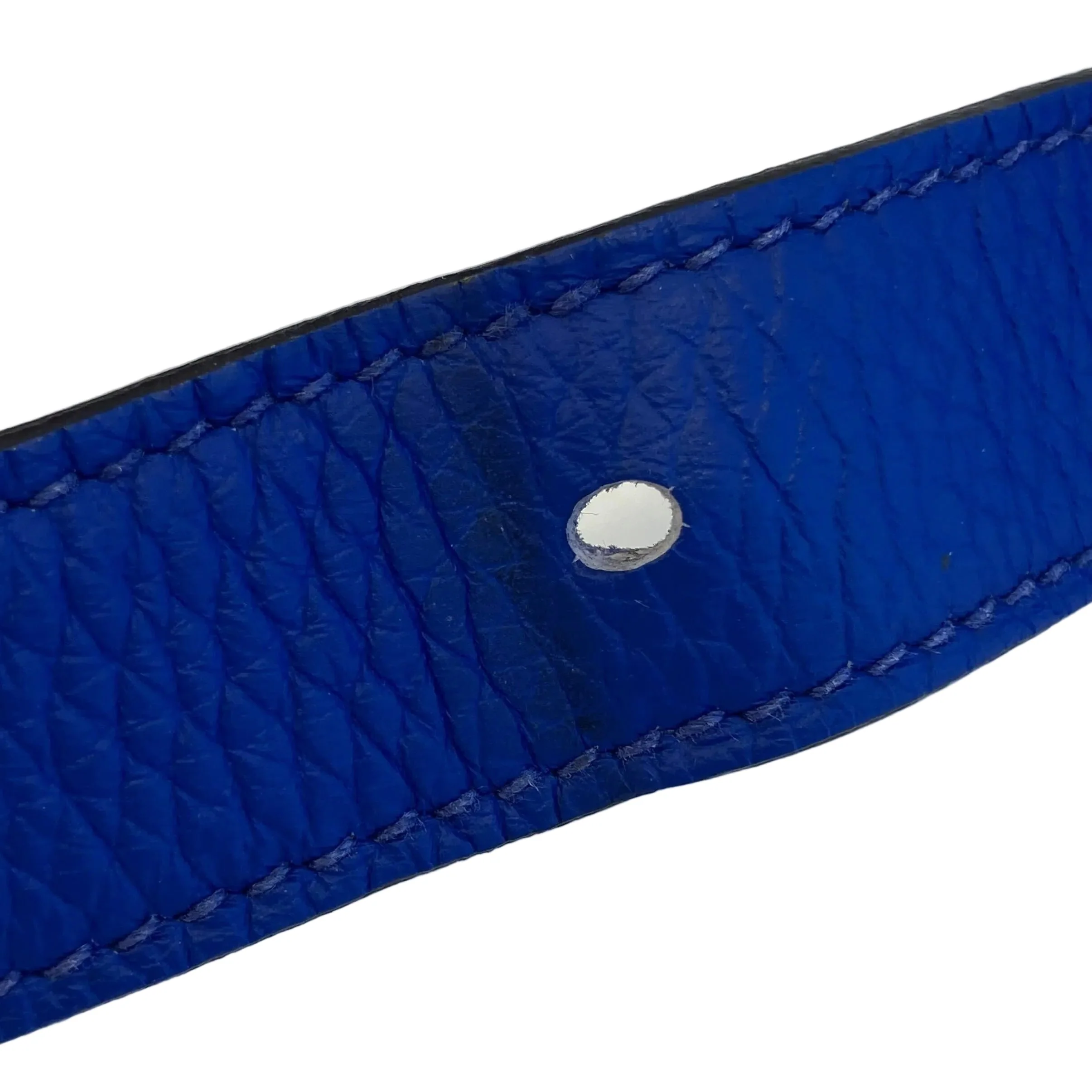 Hermes 2012 Blue Electric Taurillon Clemence Jypsiere 28 Shoulder Bag - Image 11