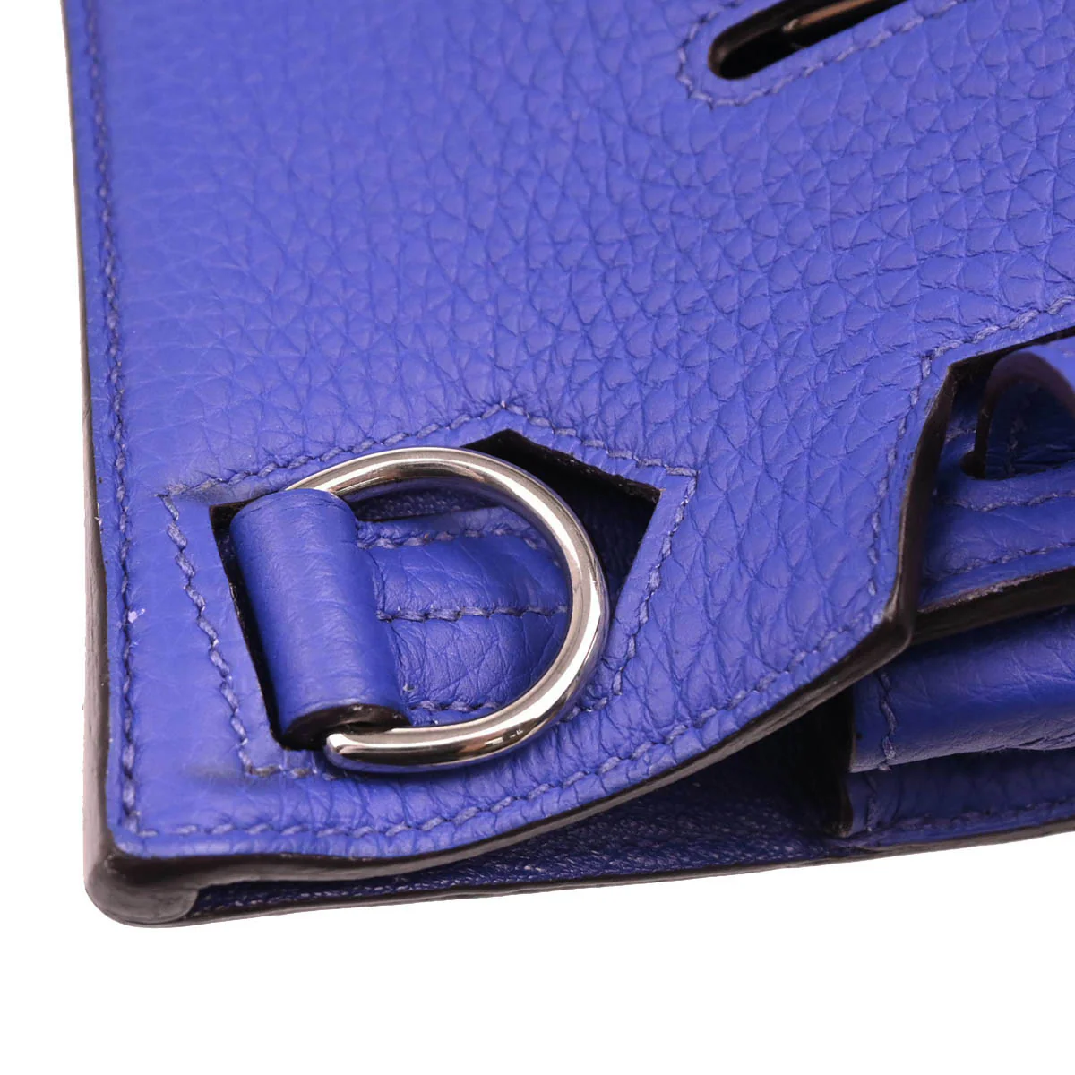 Hermes 2012 Blue Electric Taurillon Clemence Jypsiere 28 Shoulder Bag - Image 6