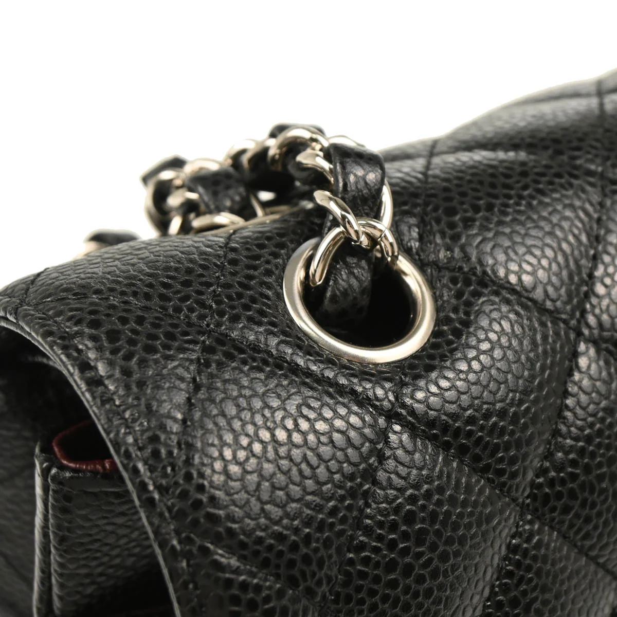 Chanel 2017-2018 Black Caviar Medium Classic Double Flap Shoulder Bag - Image 7