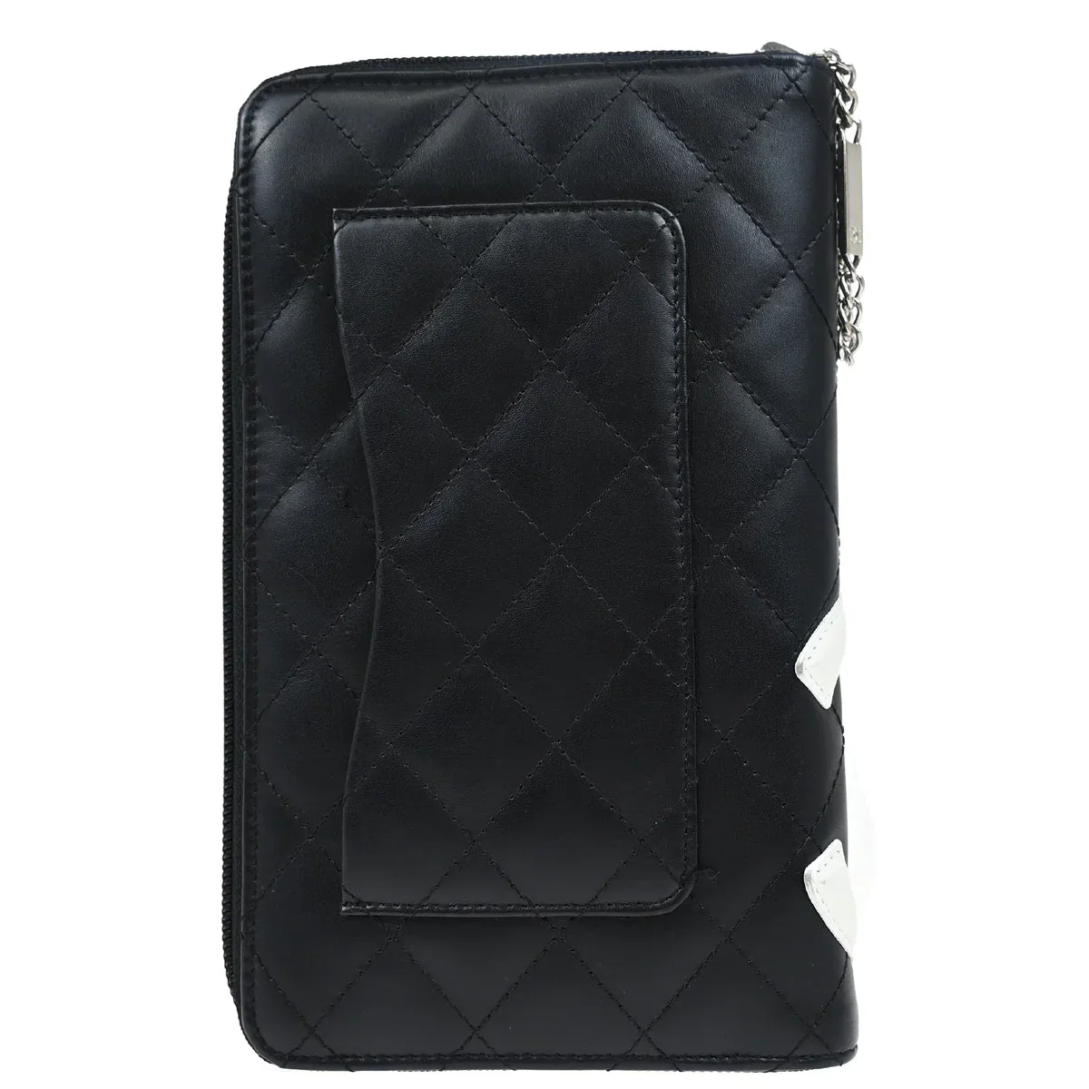 Chanel 2005-2006 Black Calfskin Cambon Ligne Long Wallet - Image 2