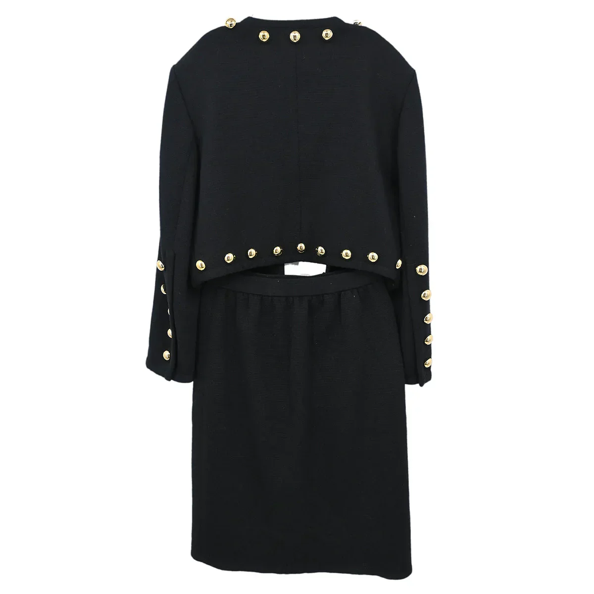 Yves Saint Laurent Setup Suit Jacket Skirt Black #M #9 - Image 2